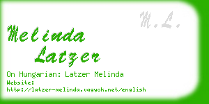 melinda latzer business card